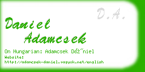 daniel adamcsek business card